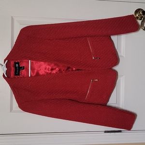 Forever 21 Red Tweed Blazer, sz S